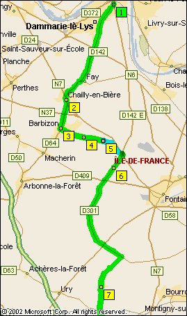 Route Ronde i Fontainebleau Skoven